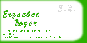 erzsebet mozer business card