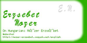 erzsebet mozer business card